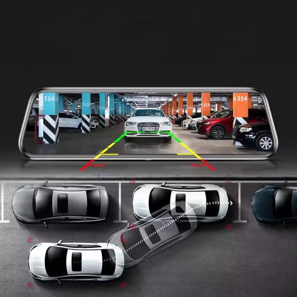 Caméra de tableau de bord Ultra HD 4K – Écran tactile 10 pouces, WiFi, double objectif avant/arrière avec BlackBox DVR