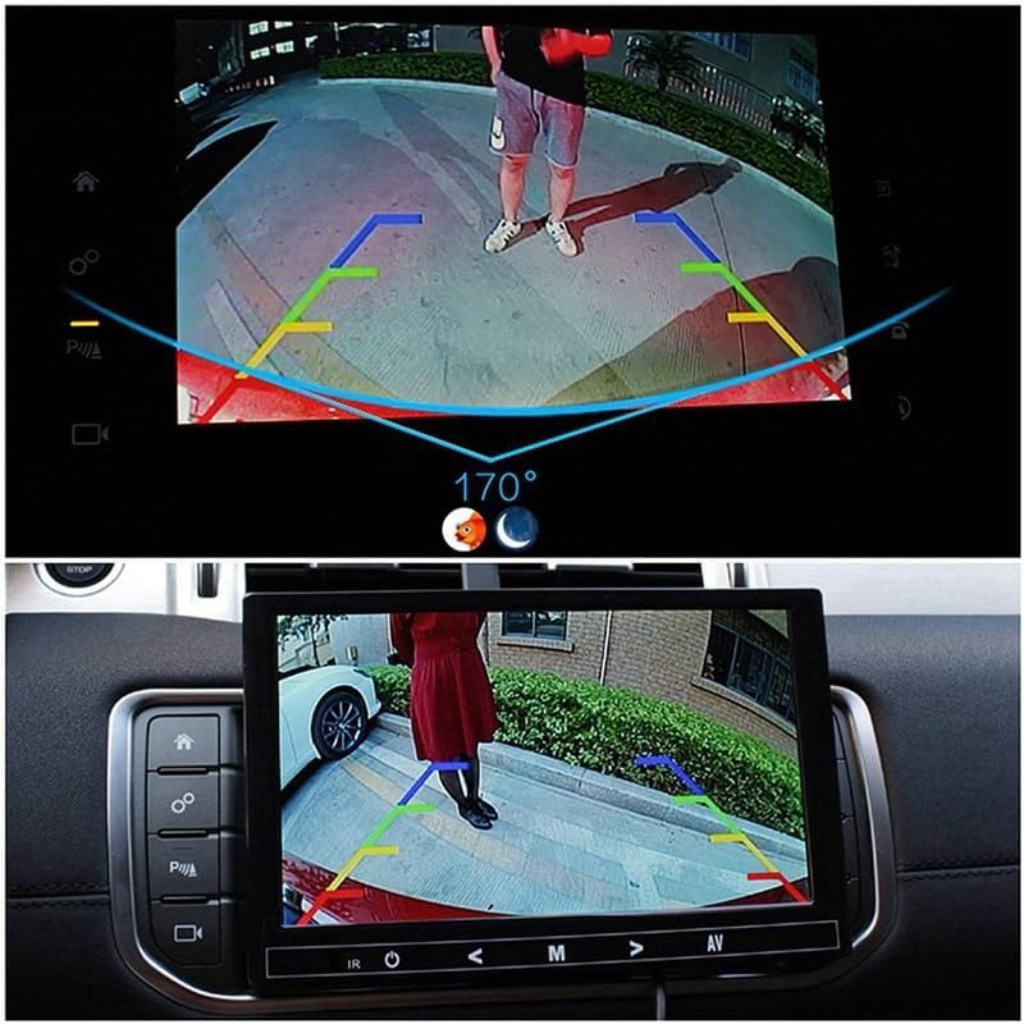 GcPaSr Caméra de recul AHD 1920x1080P – Vision nocturne Full HD avec objectif fisheye 170°