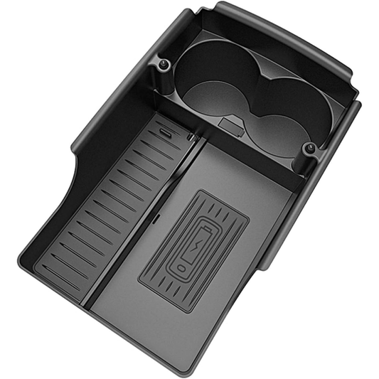 Boîte de rangement pour console centrale – Chargeur sans fil 10 W, compatible Tesla Model S/X