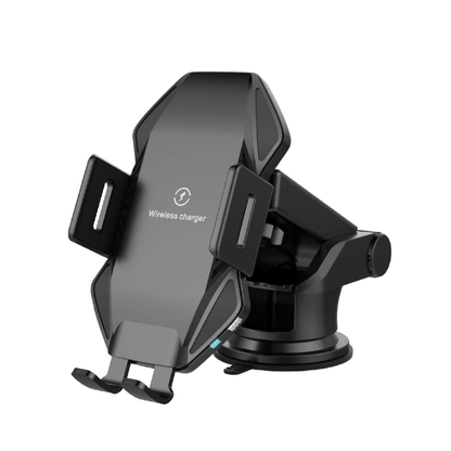 Support de téléphone à charge rapide 15 W – Chargeur de voiture sans fil rotatif avec serrage automatique, compatible iPhone 15/14 et Samsung Galaxy S23/S22