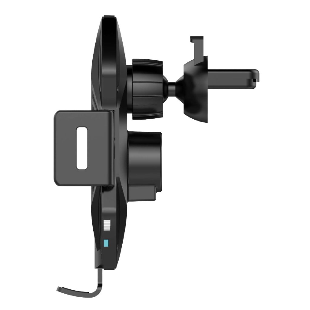 Support de téléphone à charge rapide 15 W – Chargeur de voiture sans fil rotatif avec serrage automatique, compatible iPhone 15/14 et Samsung Galaxy S23/S22