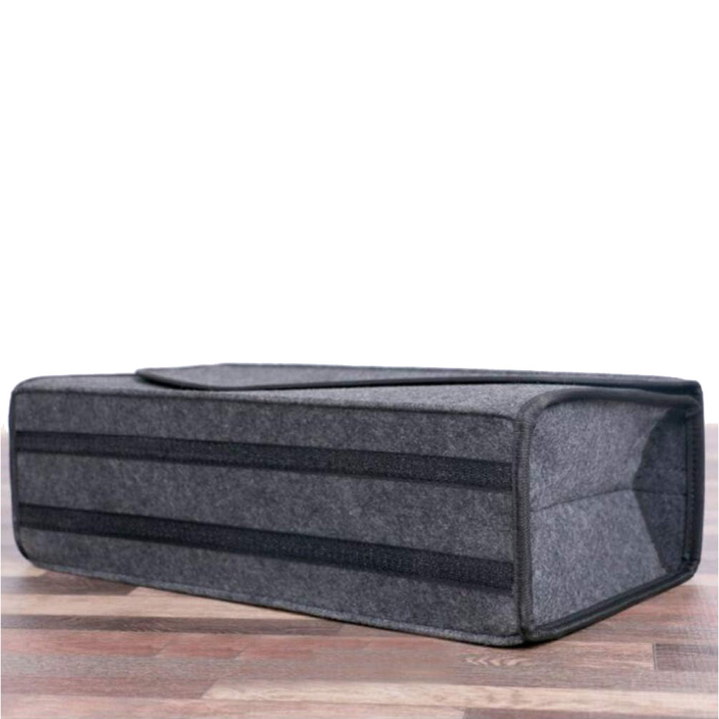 Organisateur de coffre antidérapant gris – Boîte en feutre souple multi‑poches pour voiture