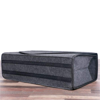 Organisateur de coffre antidérapant gris – Boîte en feutre souple multi‑poches pour voiture