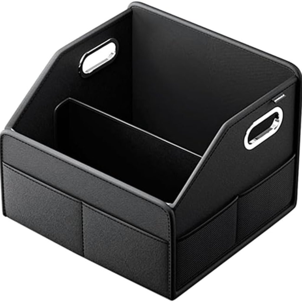 Boîte de rangement en cuir PU – Organisateur pliable pour coffre de voiture, SUV, MPV
