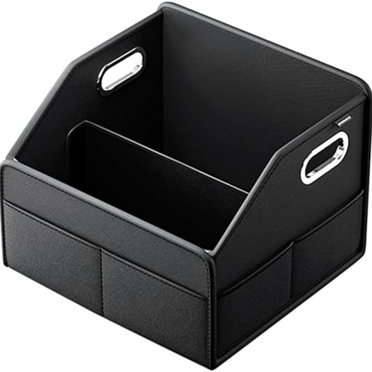 Boîte de rangement en cuir PU – Organisateur pliable pour coffre de voiture, SUV, MPV