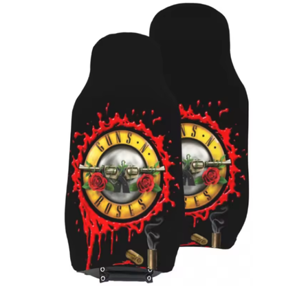 Coussins de siège de voiture à impression personnalisée – Thèmes « pistolets » et « bandes de rock classiques »