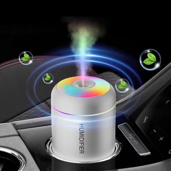 Humidificateur d'air de voiture 180 ml – Diffuseur USB silencieux &amp; purificateur d’arômes