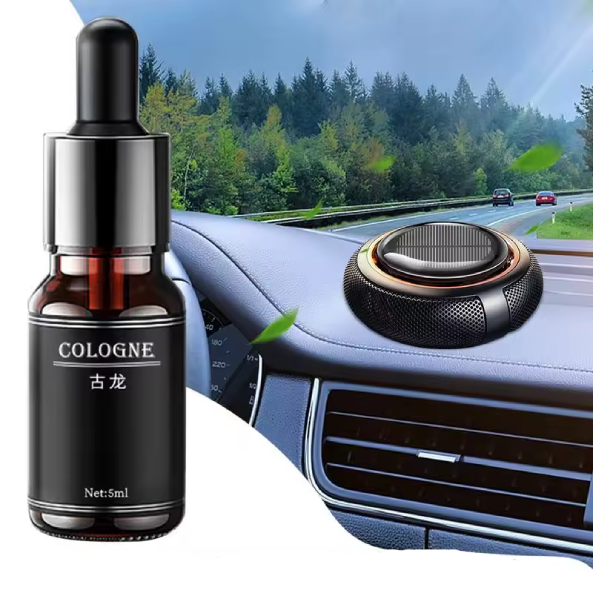 Diffuseur d'aromathérapie solaire pour voiture – Désodorisant à énergie solaire avec parfum marin et extension pour huiles essentielles